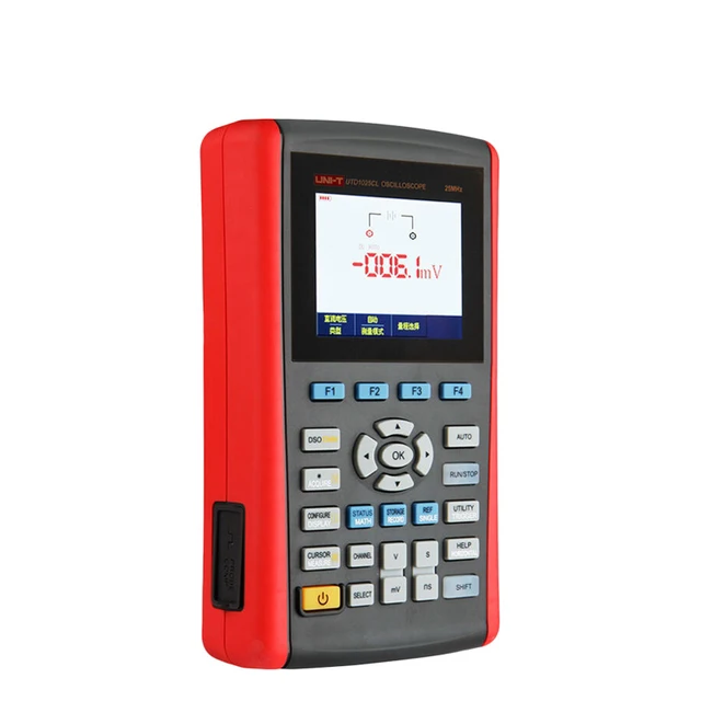 Special Price UNI-T UTD1025CL 3.5" Scopemeter Handheld Digital Color LCD Storage 25MHz Mini USB Oscilloscopes 1CH 25MHZ Scope meter