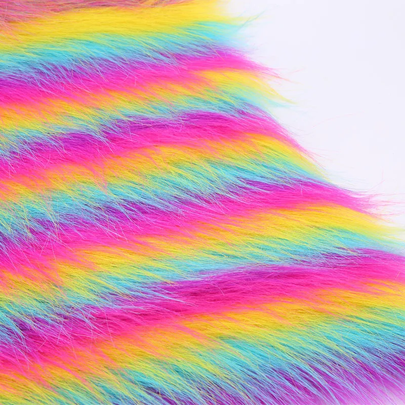 Экологически чистые искусственные волосы 4 цвета жаккардовые плюшевые одежда для игрушек декоративный искусственный мех(45-65 мм ворс длинные