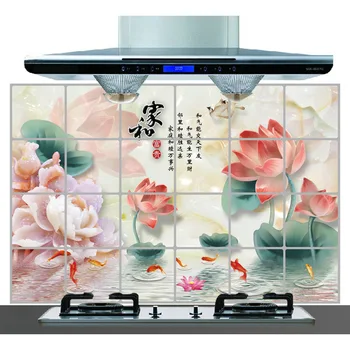 

2019 Wall Stickers Creative Kitchen Oilproof Removable Wall Stickers Art Decor Home Adesivo De Parede Wallpapers for Kitchen