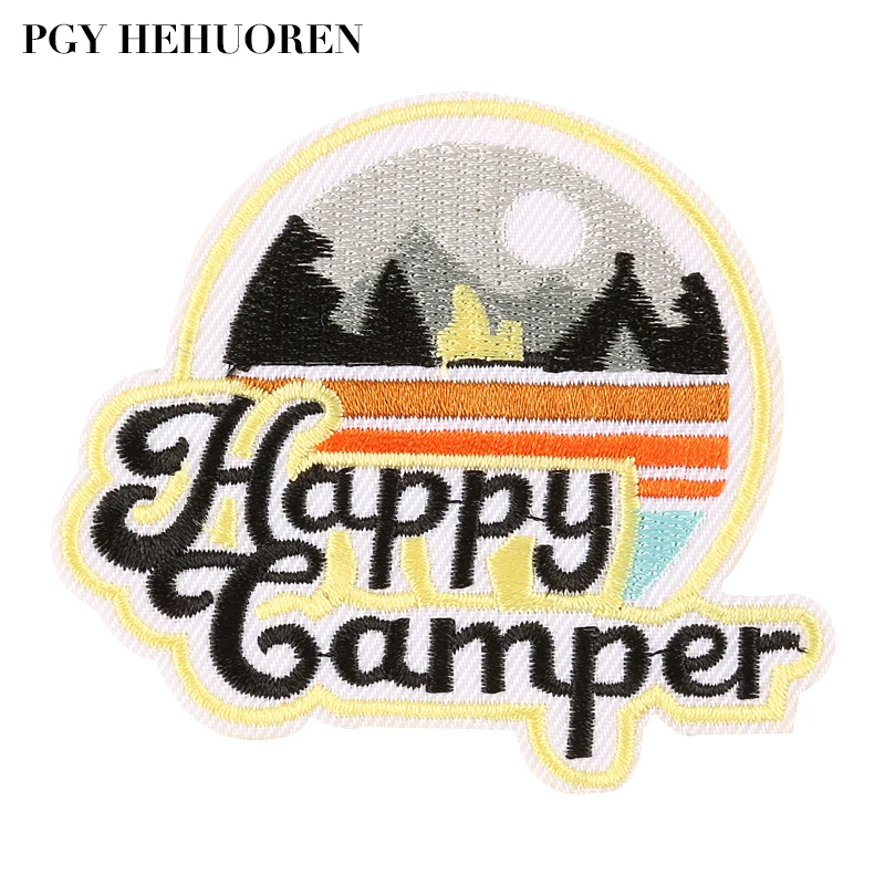 PGY Sunset Forest Rumor Decorative Clothing Iron Patch Embroidery Ironing Sewing Machine DIY Style Clothes Embroidered Landscape | Дом и сад