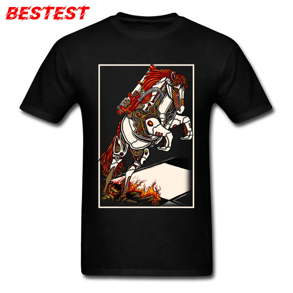 knight of chess Dominant Men T-shirts Round Collar Short Sleeve Cotton T Shirt cosie Clothing Shirt Wholesale knight of chess black