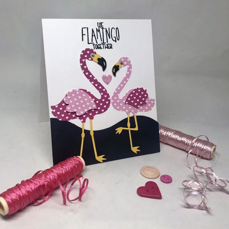 

GJCrafts Flamingos Bird Dies Metal Cutting Dies for Card Making Scrapbooking Album Embossing Paper Stencil Craft New 2019 Dies