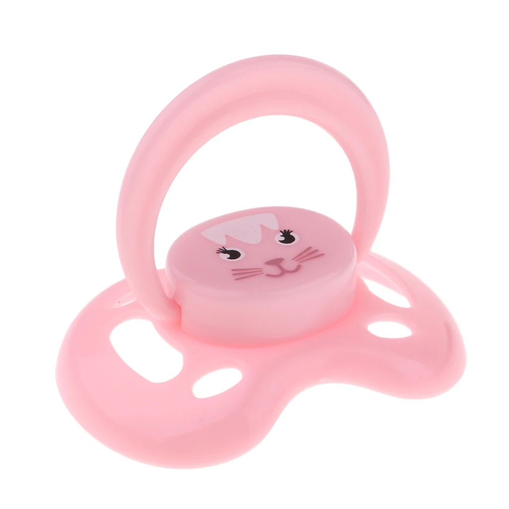 High Quality Cute ABS plastic Dummy Magnetic Pacifier for Reborn Newborn Baby Doll Supplies Pink  not suitable for children