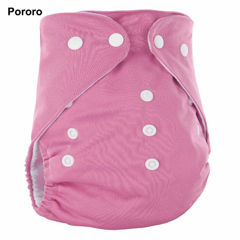 Однотонные непромокаемые подгузники с карманами для детей 3-15 кг, 10 шт., моющиеся подгузники с застежкой на кнопки