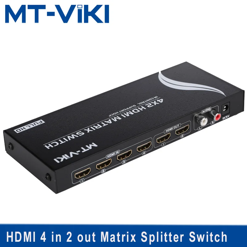 Usb выключатель HDMI 4 в 2 1080P 4K|mt-viki|audio inhdmi l |