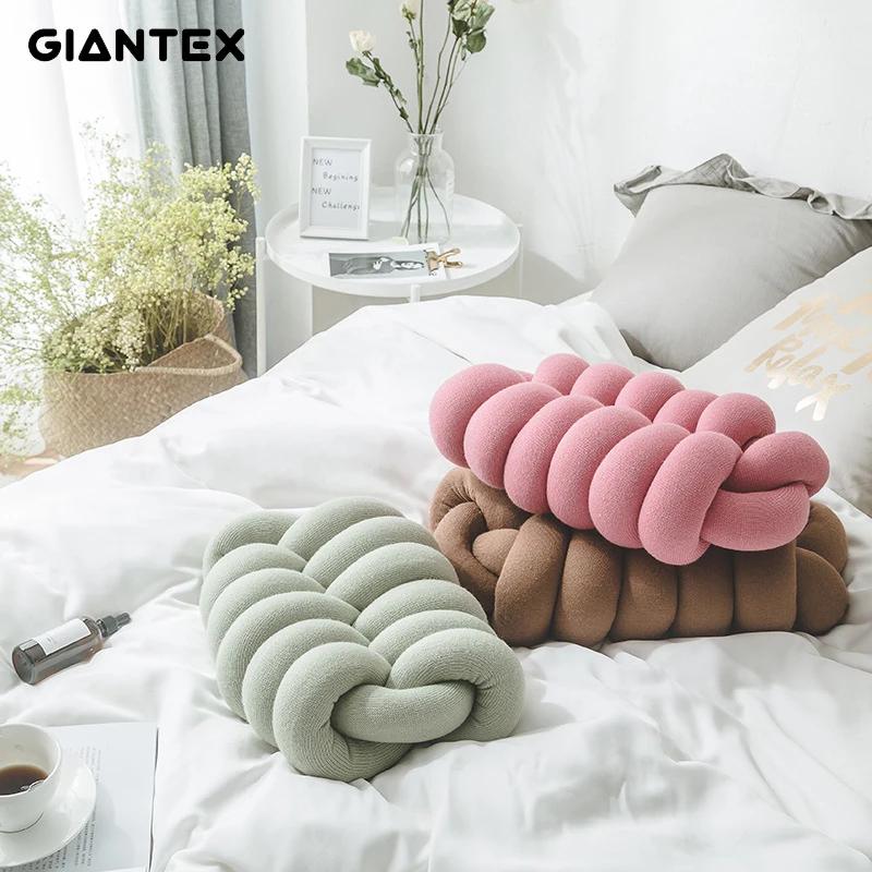 GIANTEX диванные декоративные подушки, подушка с узелком, продолговатая подушка, подушка для стула, подушка для спины, домашний декор, coussin noeud