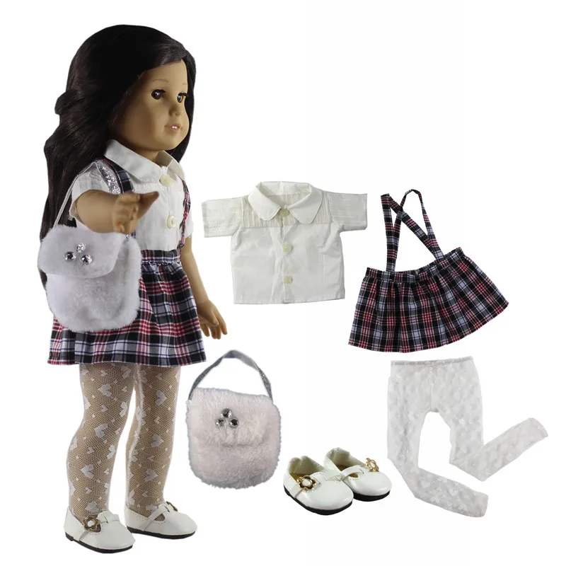 1 комплект кукольной одежды для 1" американская кукла ручной работы Милая Студенческая одежда X24