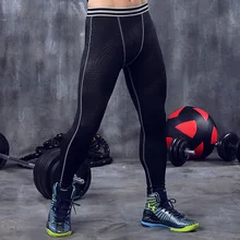 Для мужчин обучение одежда тренажерный зал сжатия Tight Штаны полиэстер Спортивное Открытый Running спортсмен одежда для Для мужчин Размеры M, L, XL