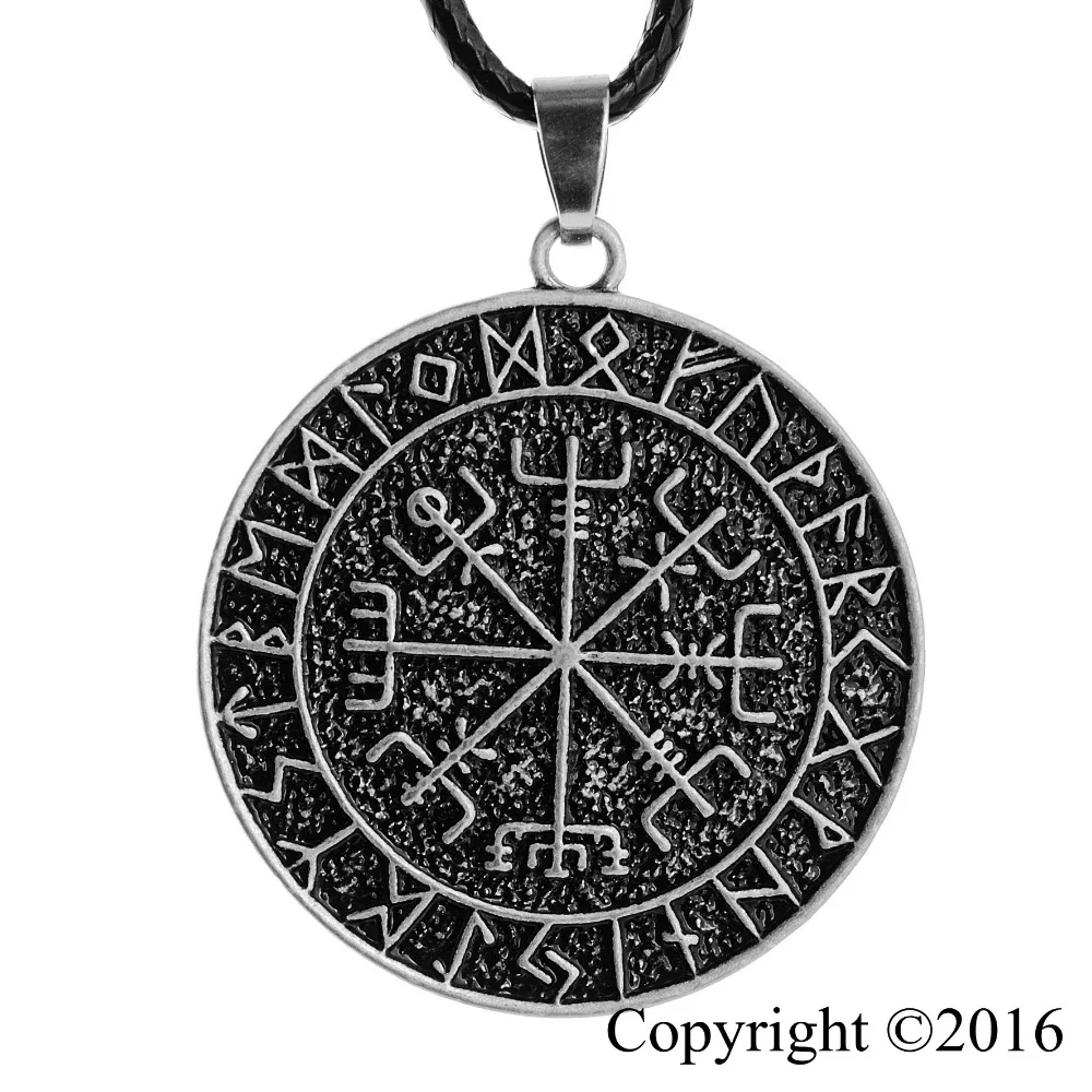 

10pcs Norse Vikings Amulet Pendant Norse Vegvisir RUNE Necklace Pendant Original Jewelry