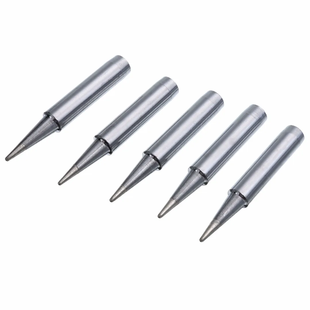 5pcs Durable 900M-T-B Soldering Solder Iron Tips Set Oxygen-free Copper For 936/937/938/969 Soldering Station