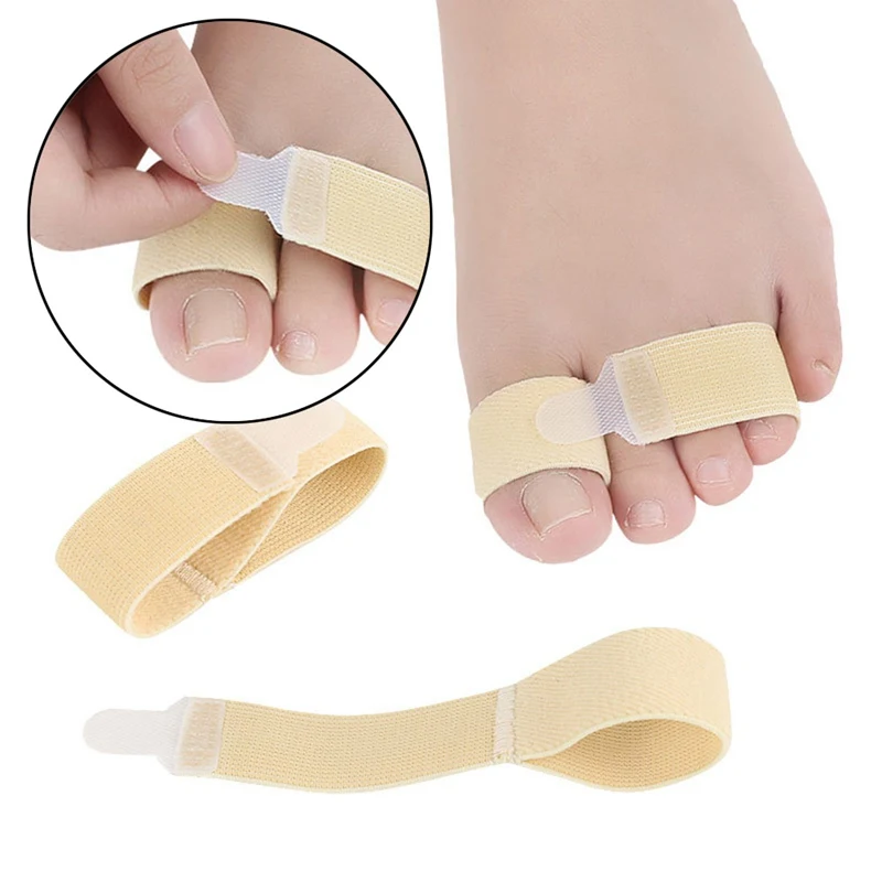 One Piece Toe Finger Straightener Hammer Toe Hallux Valgus Corrector Bandage Toe Separator Splint Wraps Foot Care Supplies
