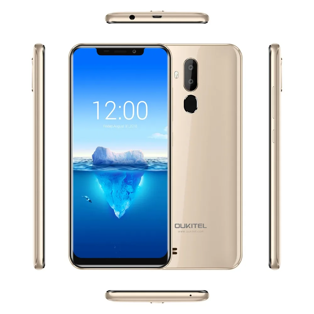 Oukitel C12 Pro Face ID 6,18 дюймов 19:9 u-образный дисплей Android 8,1 2 Гб ОЗУ 16 Гб ПЗУ MT6739 3300 мАч батарея 8МП+ 5Мп 4G смартфон