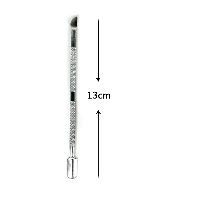 Пилочка для ногтей 13 мм, 1 шт., переносные инструменты для ногтей из нержавеющей стали, толкатель для кутикулы, маникюр, педикюр, средство для ухода за кутикулой, средство для удаления кутикулы