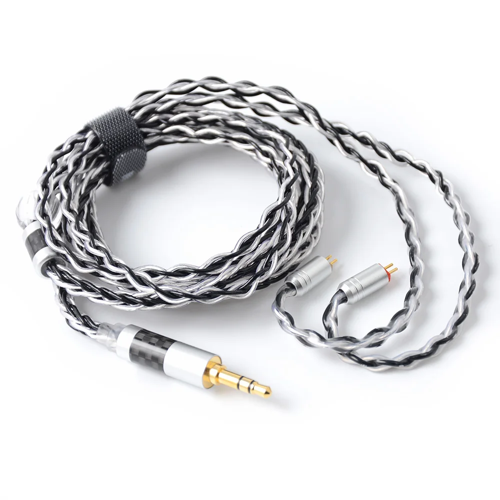 NICEHCK 8 Core Silver Plated Upgrade Cable TypeC Type-C/3.5/2.5/4.4mm MMCX/2Pin For ZS10 ZSX C10 C12 C16 V90 NX7 PRO/DB3 BL-03