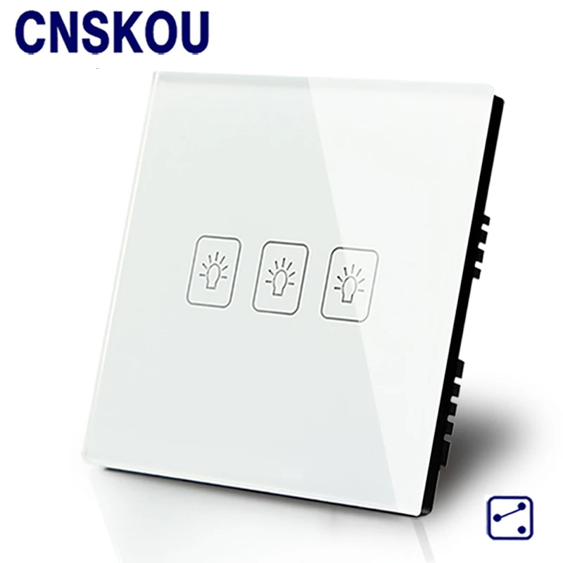 Buy Cnskou UK Touch Switch Wall 3G2W Luxury Black