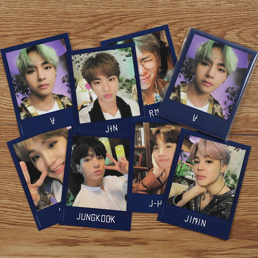 

New KPOP Bangtan Lamp Lomo Cards V Jk Album SUGA Made Paper Light Photo Card Poster HDPhotocard 7 PC