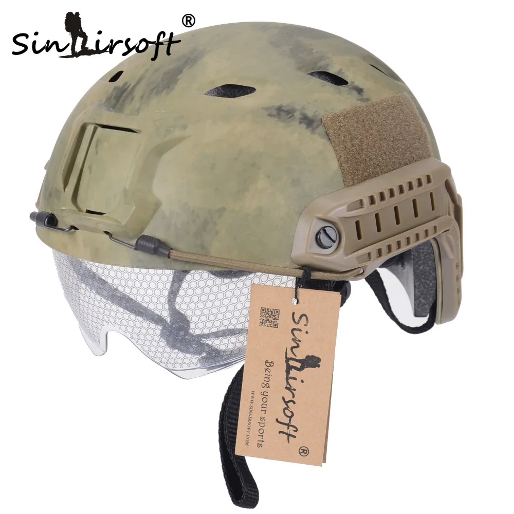 SINAIRSOFT Быстрый Шлем с защитной экипировкой Goggle BJ ТИП Тактический военный страйкбол шлем тактический армейский Пейнтбол защитный шлем