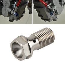 M10 x 1,0 шаг одиночный банджо-Болт Винт для тормозного шланга Brembo главный цилиндр для KTM Husqvarna Ducati Triumph Aprilia ATV