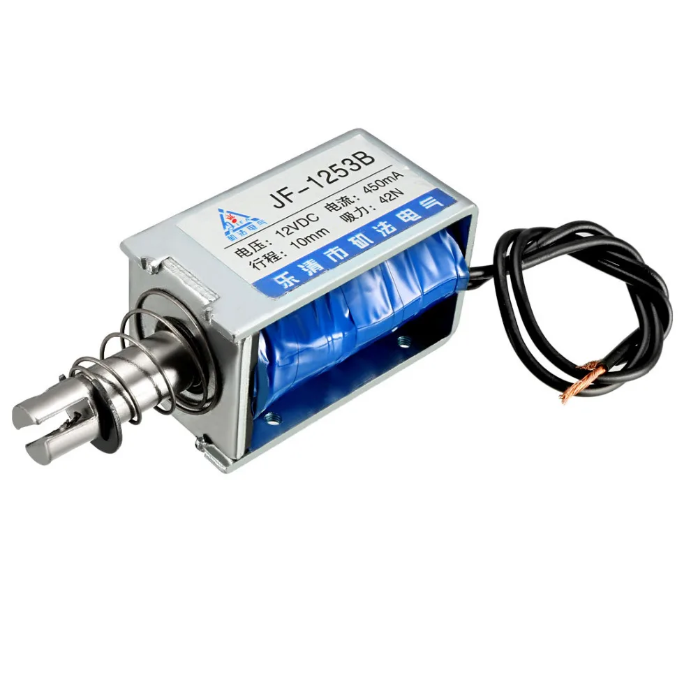 Uxcell DC 12 V/24 V Электромагнитный Электромагнит 360/450mA 2.5A 42/55/60N 10 мм тянуть Тип открытая рамка прямолинейного движения с хорошим качеством, электромагнит 1 шт