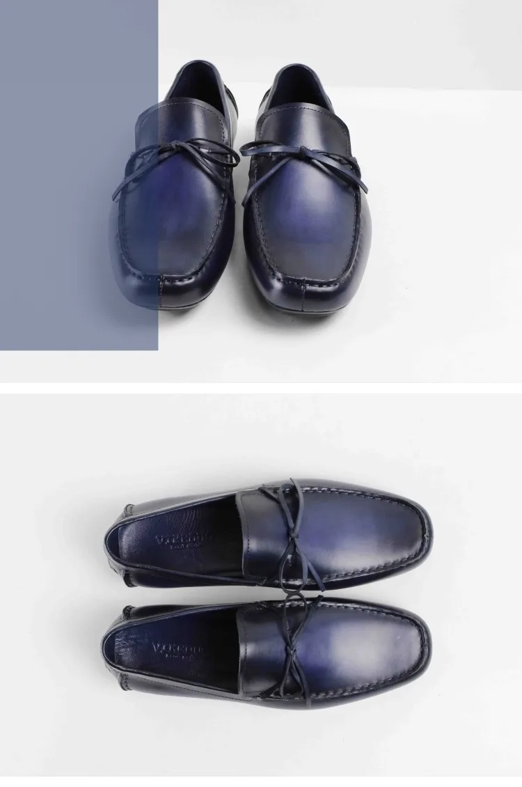 Vikeduo/ г.; Мужская обувь для отдыха ручной работы в винтажном стиле; мокасины; Gommino; ручная роспись; модная роскошная мужская повседневная обувь из натуральной кожи
