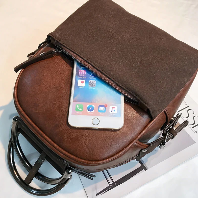 Janespri Fashion Rivet women Backpack PU Leather Female Backpack High Quality Mini Casual bags for Girls 2018 mochila New (46)