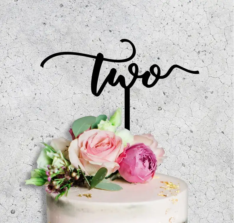 Decoration De Gateau En Bois Acrylique Pour Fete Prenatale Decoration Unique Pour Fete D Anniversaire De Bebe 1 2 3 Ans Aliexpress