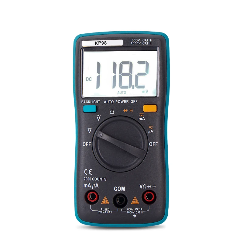Kopen DC AC Voltmeter Digitale Ampèremeter Multimeter Tester Huidige Voltage Indicator Meter Set Van Probes Elektrische Meter Multi tester tip
