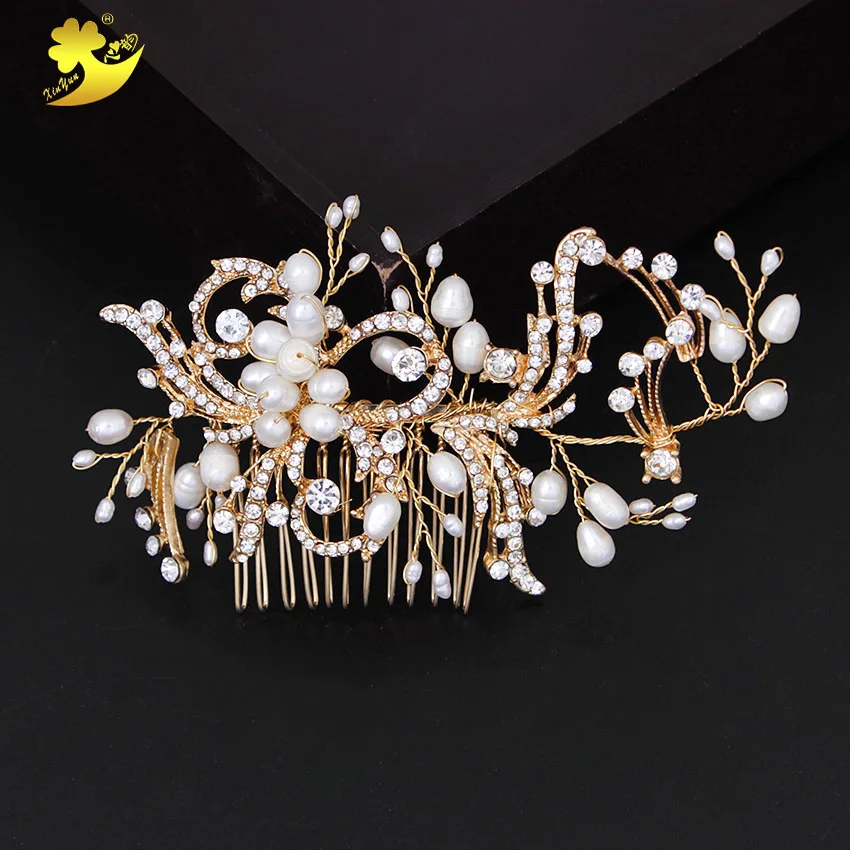 

Xinyun Wedding Women Hair Combs Bridal Accessories Simple Wedding Hair Jewelry Elegant Luxurious Headdress Fashion Bride Gifts