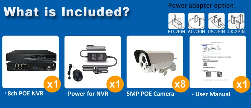 5MP POE Kit K8N618W71I5T 7-1