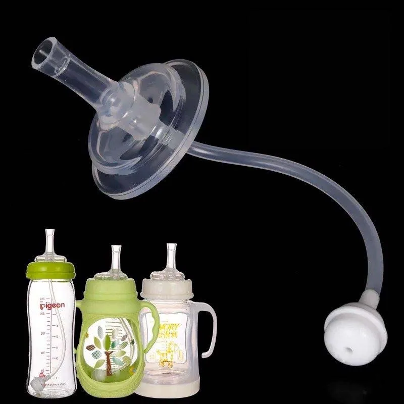 1 Set Baby Bottle Straw Replacement Wide Mouth Caliber Children Feeding Drinking Water Cup Straw Replacement Bottle Accessories 2