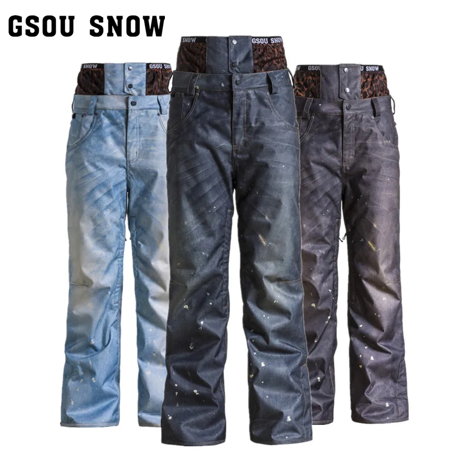 mens denim snowboard pants