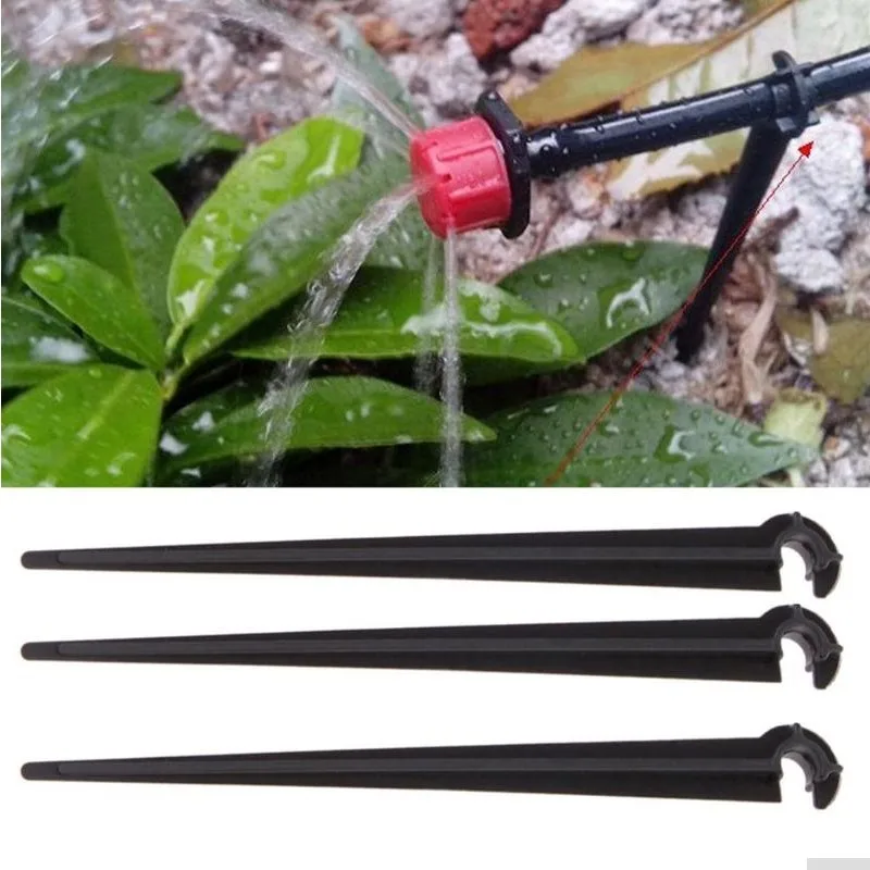 

50pc Hook Fixed Stems Support Holder for 4/7 Drip Irrigation Water Hose Irrigation Water Hose Drop Watering Kits Garden Supplies