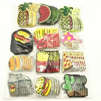 

120pcs Food/fruit Pattern Sewing Accessories Badges Mixed Iron On Patch DIY Embroidered Applique Patches Home Decorate