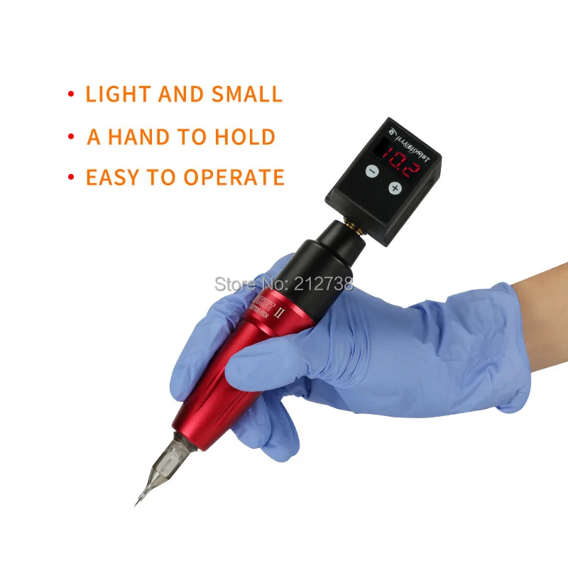  2019 Newest Wireless Power Supply Mini Tattoo Power Supply Portable LCD Screen RCA/DC Connector Sup