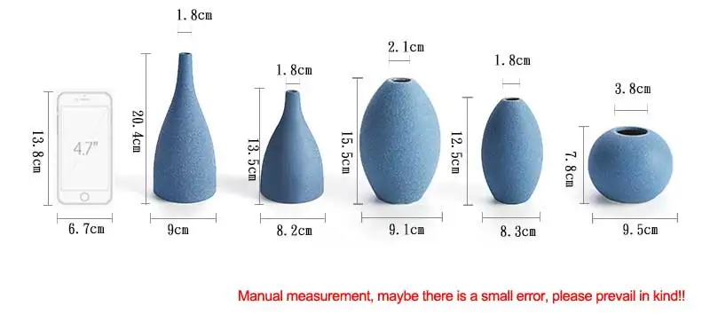 Керамическая ваза, ваза для цветов для дома, фурнитура с моделью, декор для комнаты, стильная ваза для сухих ясеней, 5 форм, 3 цвета S