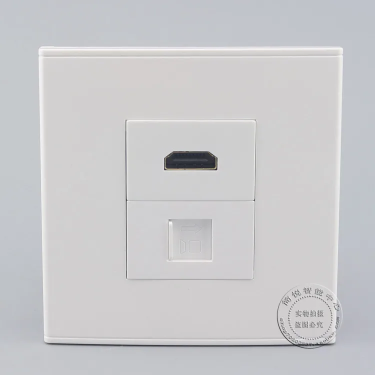 Wall Socket Plate Four Ports Rotate RJ45 CAT6 Network Lan Outlet Panel Faceplate