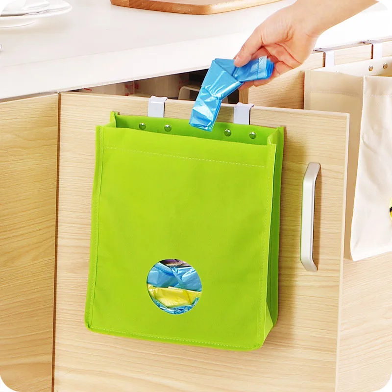 

Plastic Organizer Breathable Mesh Garbage Bags Kitchen Hanging Storage Bags Trash Plastic Bag Trash Organizer Container