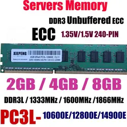 Сервер 8 Гб DDR3 1333 МГц PC3-10600E кода коррекции ошибок Небуферизованная оперативная память 4 Гб 2Rx8 PC3L-12800E DDR3L 1600 МГц 1866 PC3-14900E 240PIN UDIMM памяти