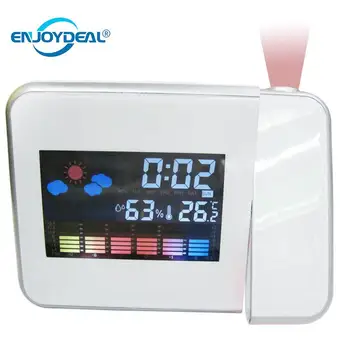 

Attention Projection Digital LCD Night Light Weather Alarm Clock Projector Desk Thermometer Hygrometer LED Backlight