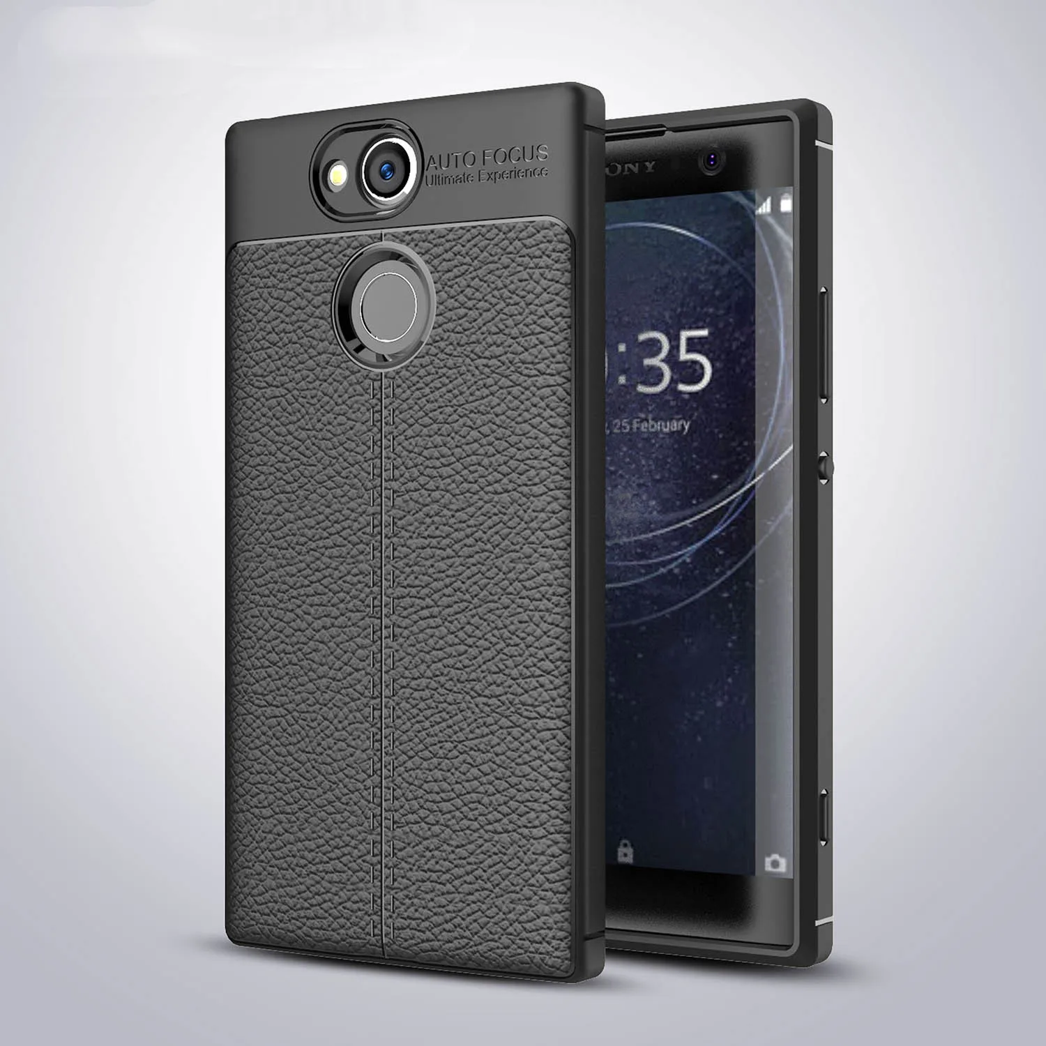 

Litchi Leather Grained TPU Silicon Cover Cases For Sony Xperia 1 10 XA2 XA1 Plus Ultra XZ3 XZ2 XZ1 Premium Compact L2 Ace XZS