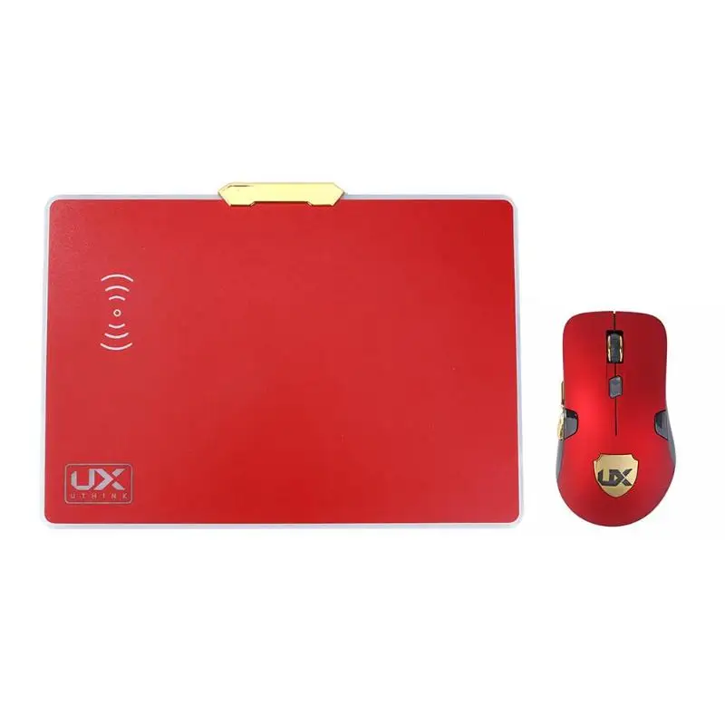 

ALLOYSEED Qi Wireless Charger Charging 2.4ghz Gaming Mic Mouse Mousepad Mat w/3 Color Light