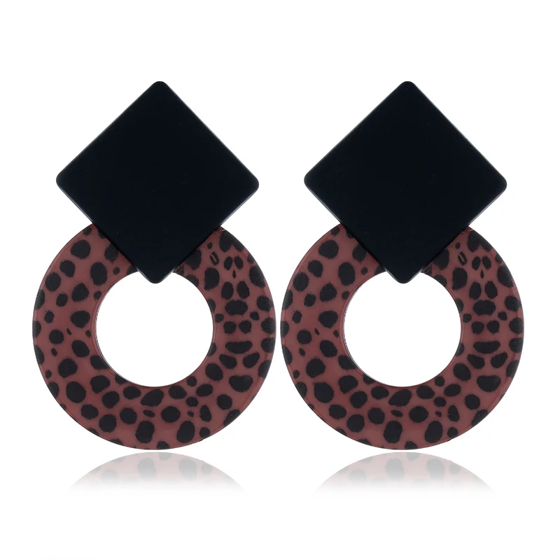 Leopard Print drop earrings B795-2