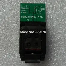 BGA24/TFBGA24 К DIP8 IC Разъем/адаптер для 8X6 мм ширина корпуса BGA SPI флэш-чипы, такие как W25Q16/Q32/Q64/Q128/Q256