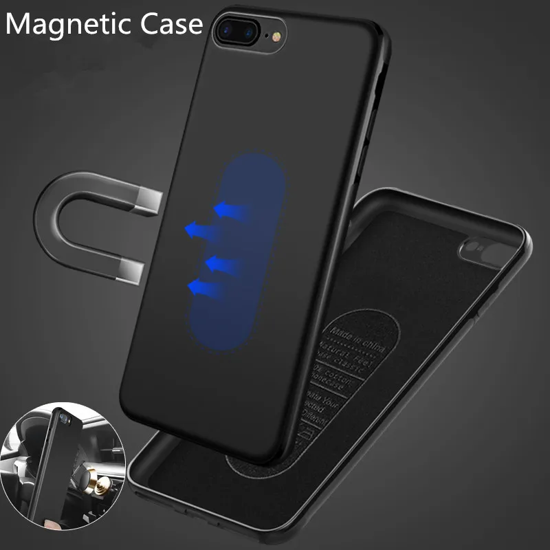 13 pro max case Magnetic Car Holder Silicone TPU Back Case For iPhone SE 2 13 12 11 Pro Max XR XS Max X 12 Mini with Metal Plate Free usb cable case iphone 13 pro max