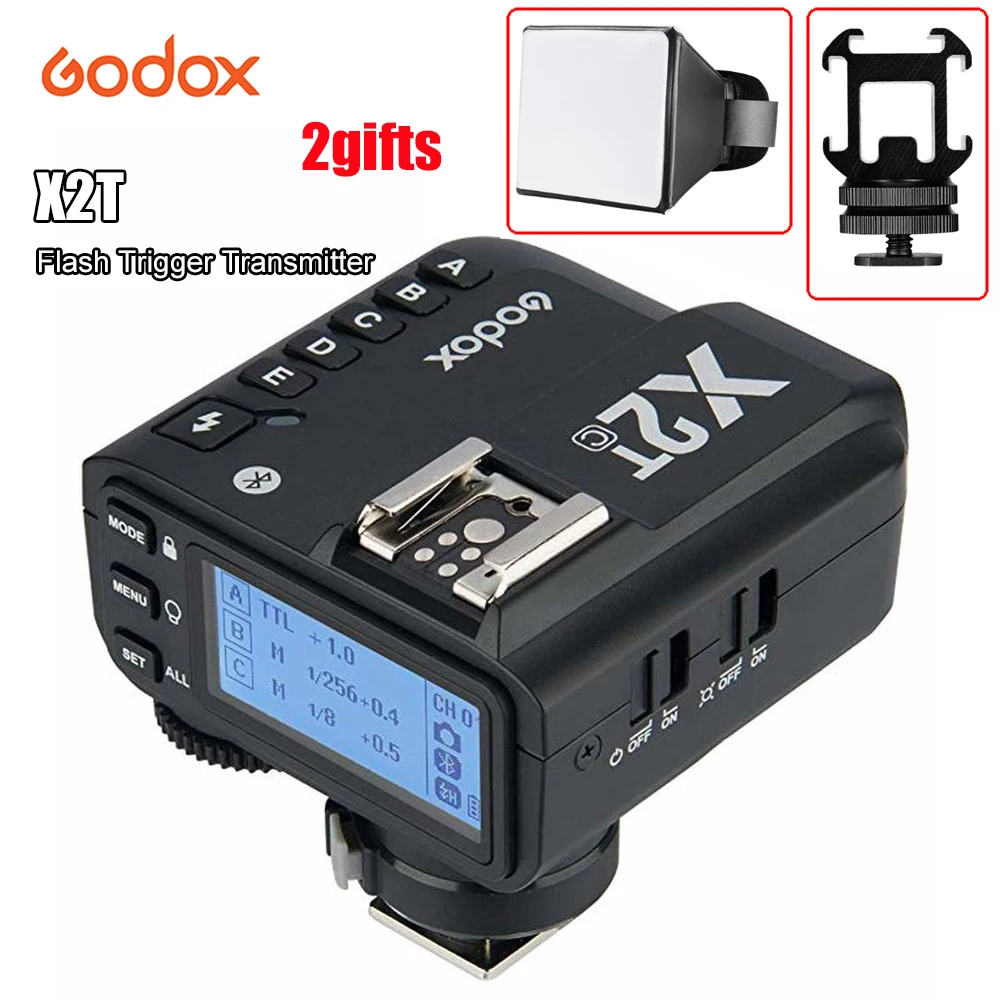 

Godox X2T Flash Trigger Transmitter 2.4G Wireless for TT685 V1 AD200PRO V860II TTL 1/8000s for Nikon Canon Sony Fuji DSLR Camera