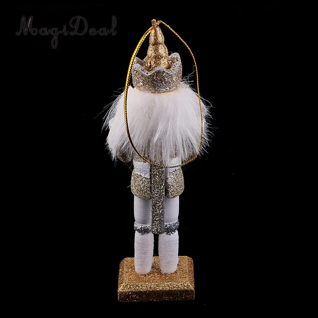 10Pcs 12cm Wooden Nutcracker Solider Figure Model Puppet Doll Handcraft for Children Gifts Christmas Home Office Decor Display