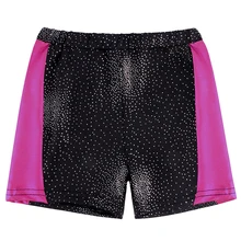 BAOHULU/Для девочек гимнастика короткие Шорты для девочек золото сорваны Спортивный костюм для От 4 до 12 лет ребенок детская одежда Cansual черный