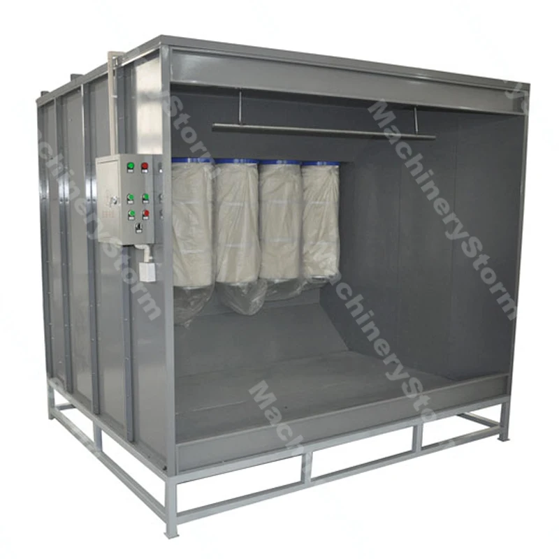 Filter cartridge powder coating spray booth