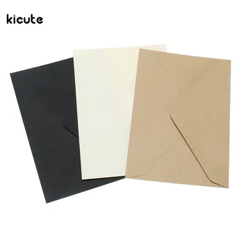 

20pcs/set Vintage Brown White Black Kraft Blank Mini Paper Window Envelopes Wedding Invitation Envelope Gift Envelope 3 Color