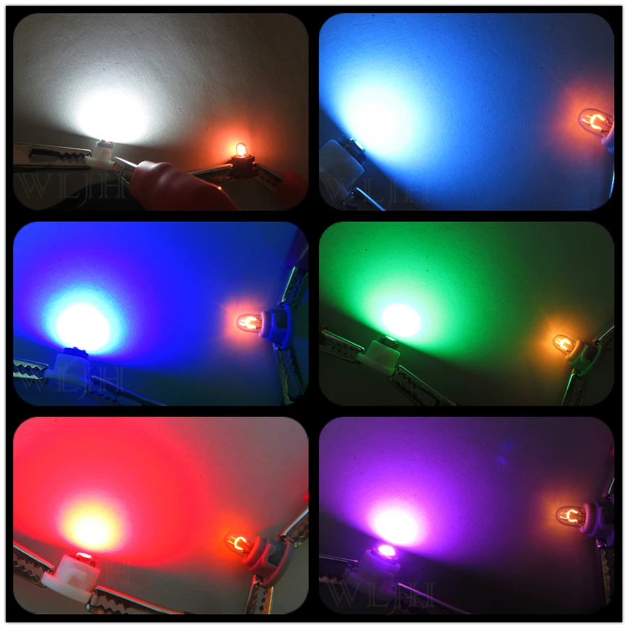 Controle de Clima do Carro Interruptor do Bulbo Wljh Cunha T4.2 T4.7 Led 3030 Smd ac Calibre Rádio Instrumento Painel Indicador Luz 10x Neo t3 7 Automóveis e motos